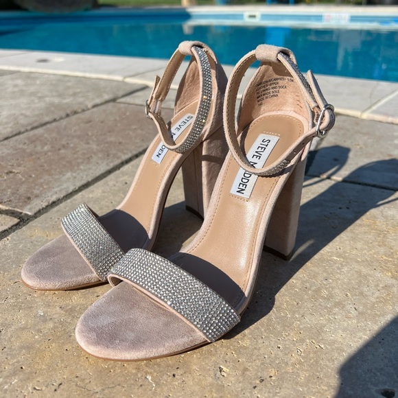 Steve Madden Shoes - Steve Madden 4” beige suede heels